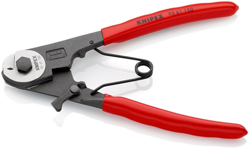 Bowdenzugschneider Gesamt-L.150mm Drahtseil-Ø 3mm pol.Ku.-Überzug KNIPEX