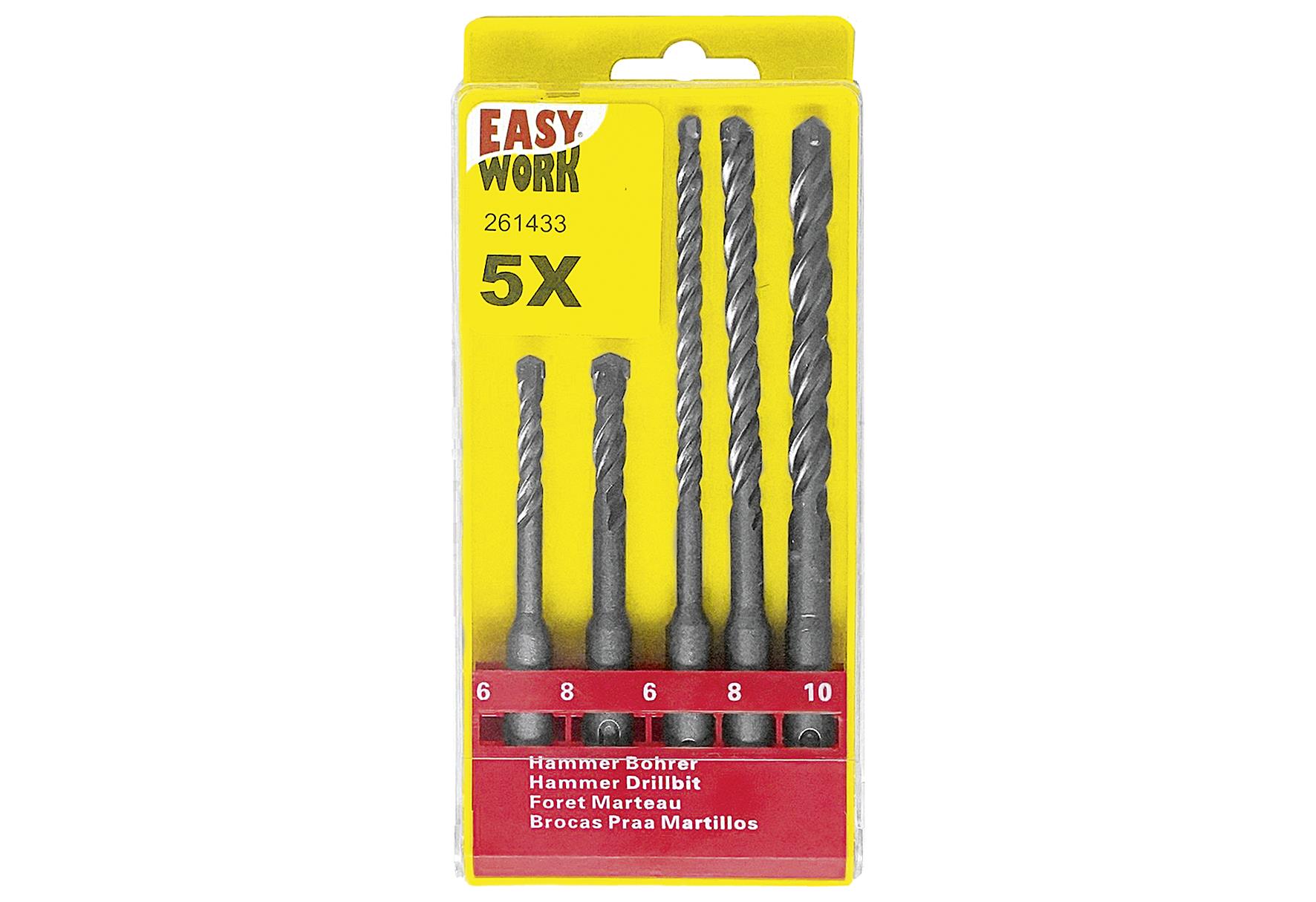 EASY WORK Hammerbohrersatz SDS 5-teilig