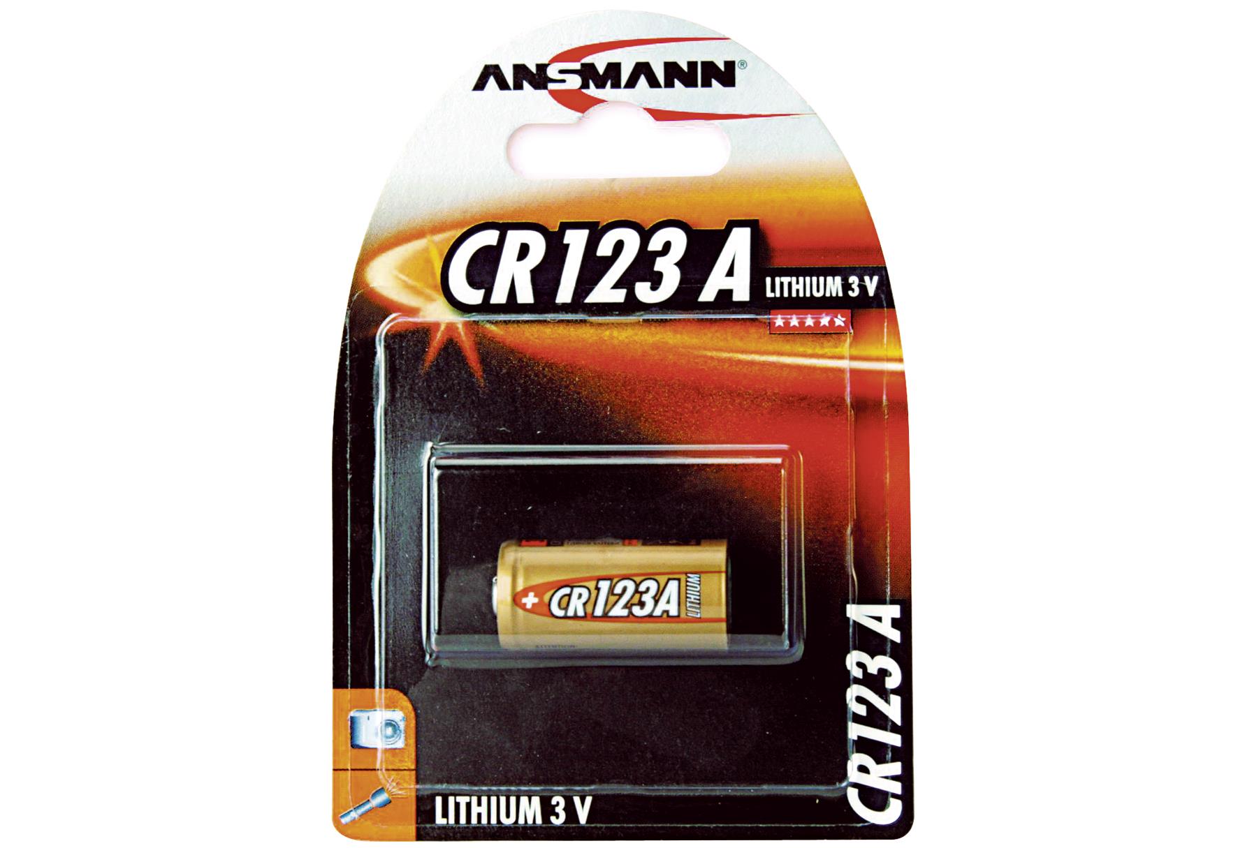 ANSMANN Fotobatterie 123A 9V Blister inkl. 123A 9 Volt Batterie, 12er Pack - VPE: 12