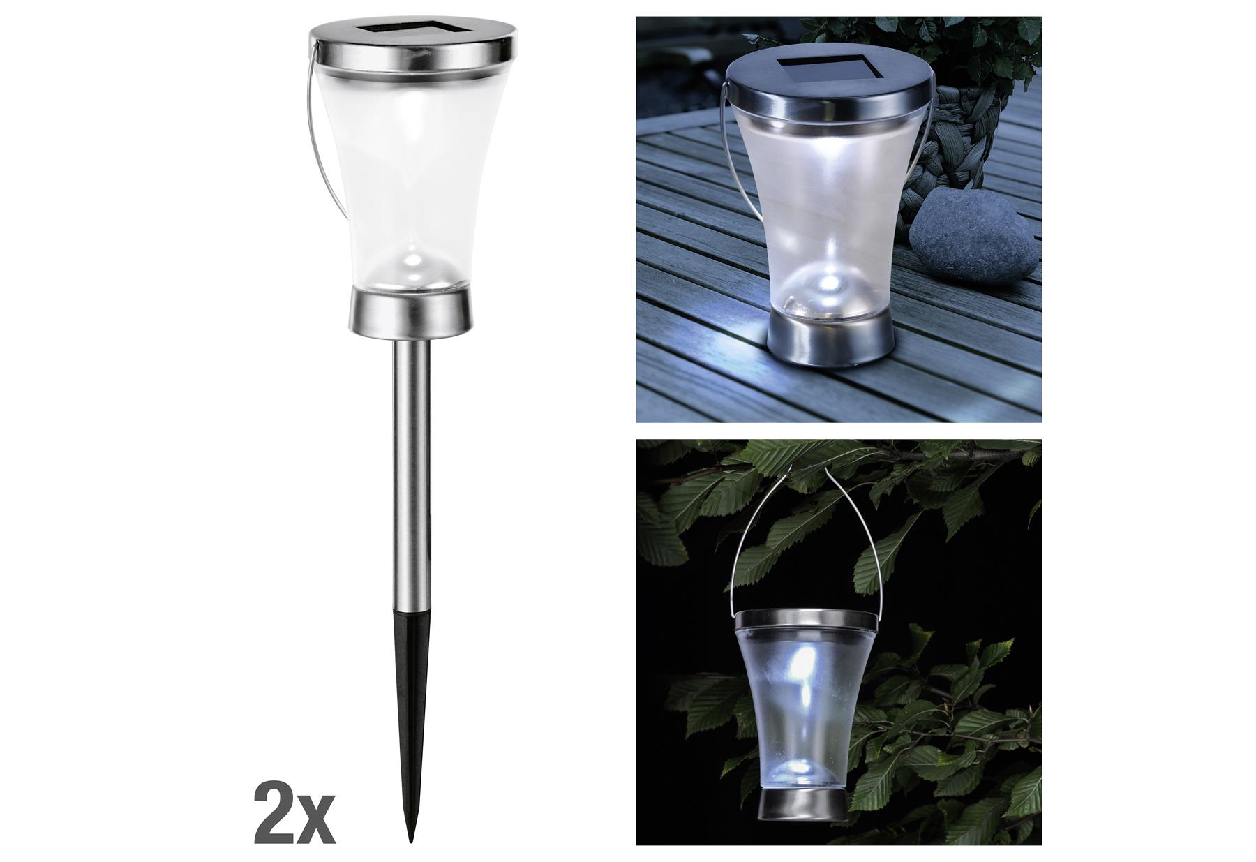 HI LED Solarlampe 2er Set