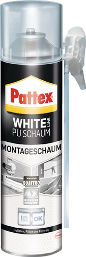 1K-Montageschaum White Line PUW50 500 ml B2 weiß m.Einw.-Handsch.Dose PATTEX