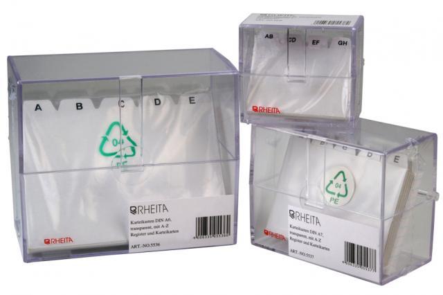 Karteikasten A7 transparent