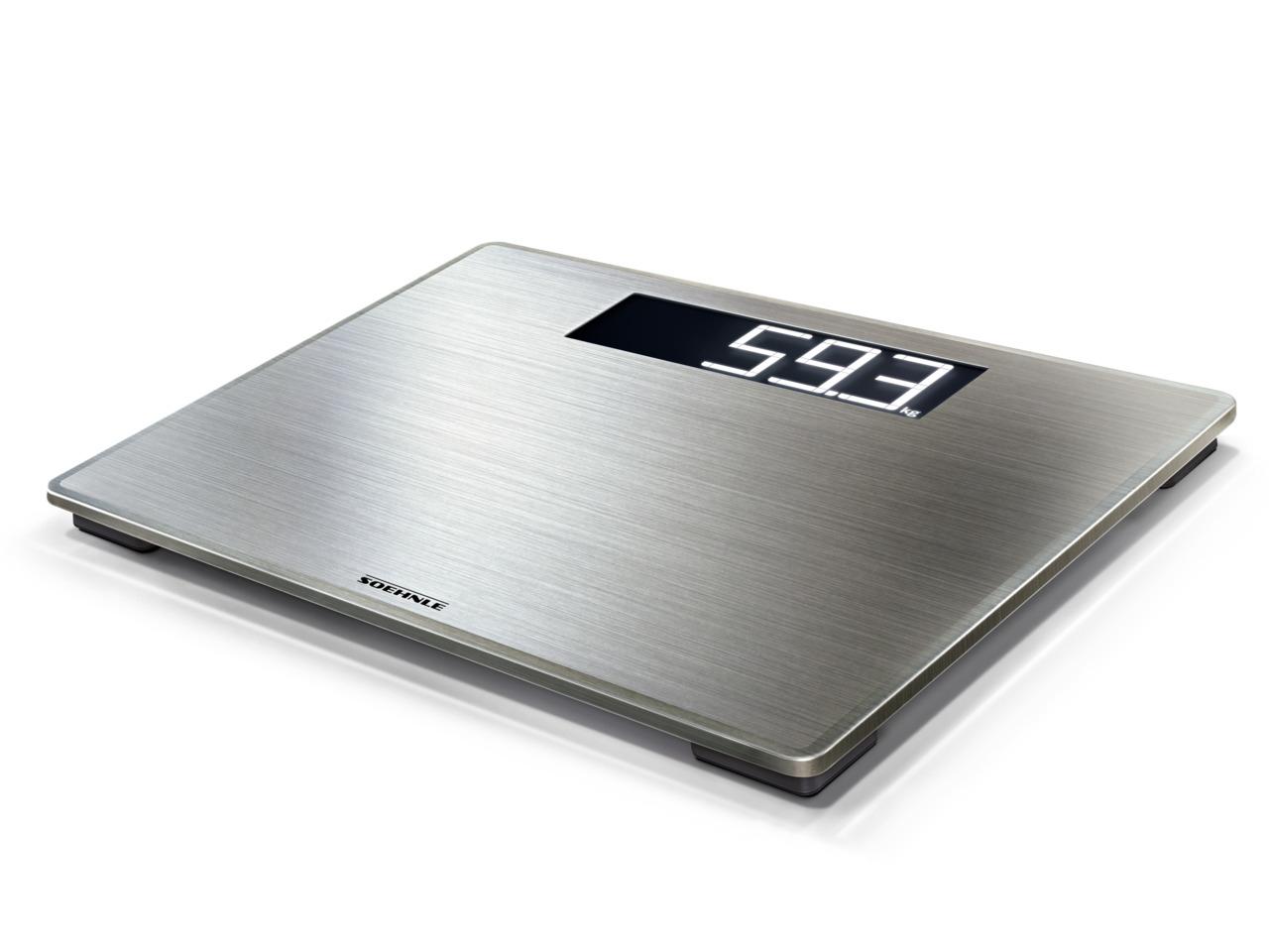 SOEHNLE Personenwaage Safe 300 PWD Style Edelstahl inkl. Batterien