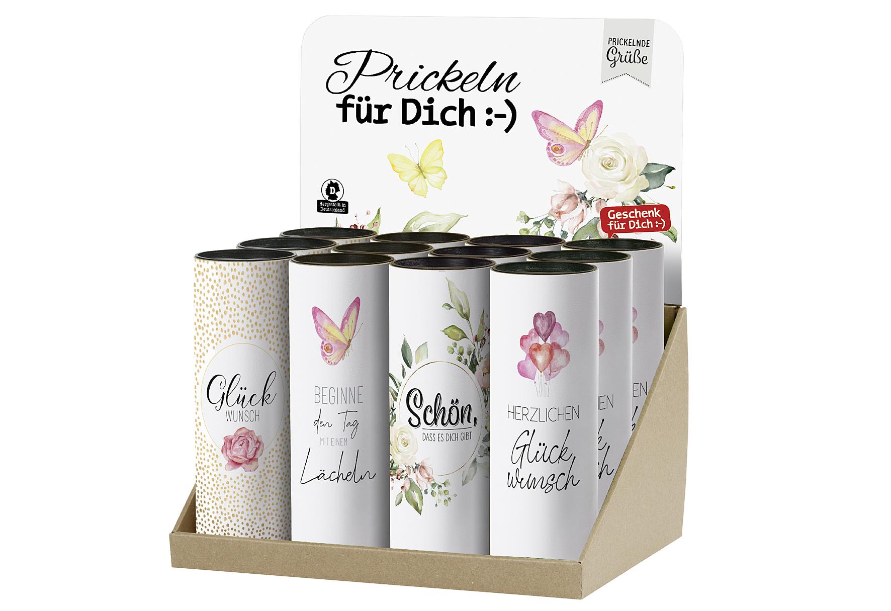 LA VIDA Prickeln 'lovely greetings' 12-teilig, 4 Motive á 3 Stück