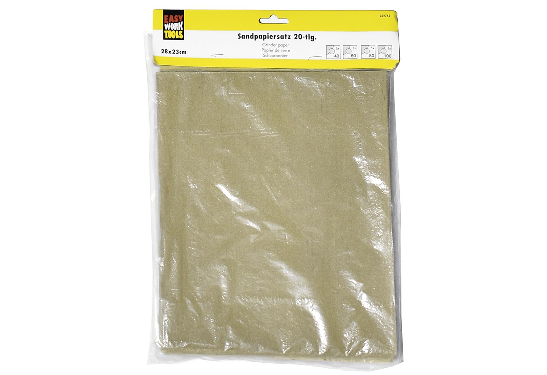 EASY WORK Sandpapiersatz 20 Blatt