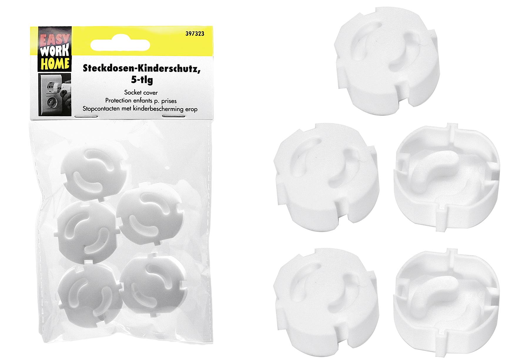 EASY WORK Steckdosen-Kindersicherung 5er Pack