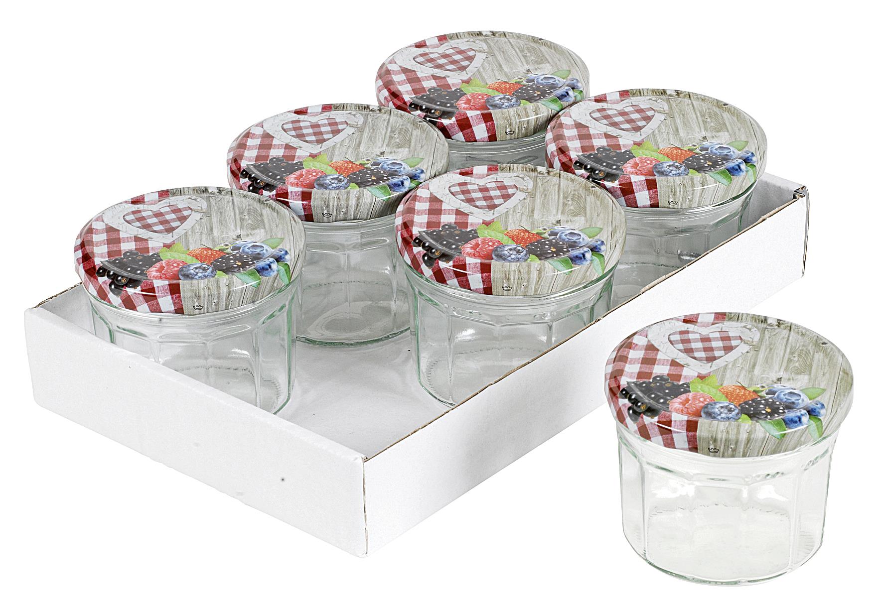 DOSEN-ZENTRALE 6er Set Konfitürengl.240ml 82t