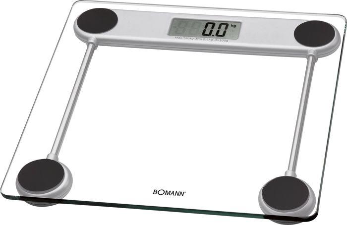 BOMANN Glas-Personenwaage PW 1417 CB inkl. 1 x CR 2032 Batterien