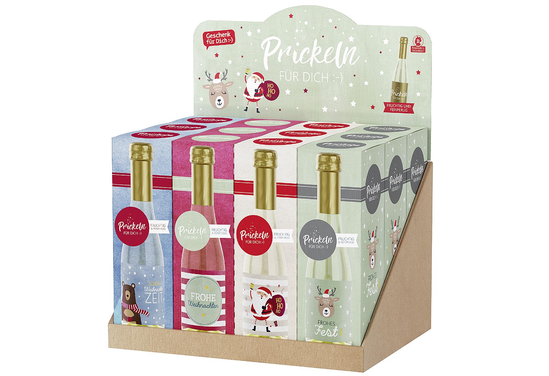 LA VIDA Sekt 'Weihnachtsgrüße' 12er Display 4fach sortiert