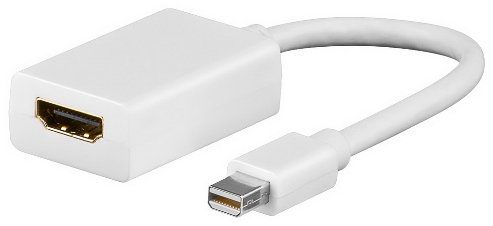 DisplayPort-Adapter Mini DP Stecker HDMI Buchse inkl. Audio Übertragung!