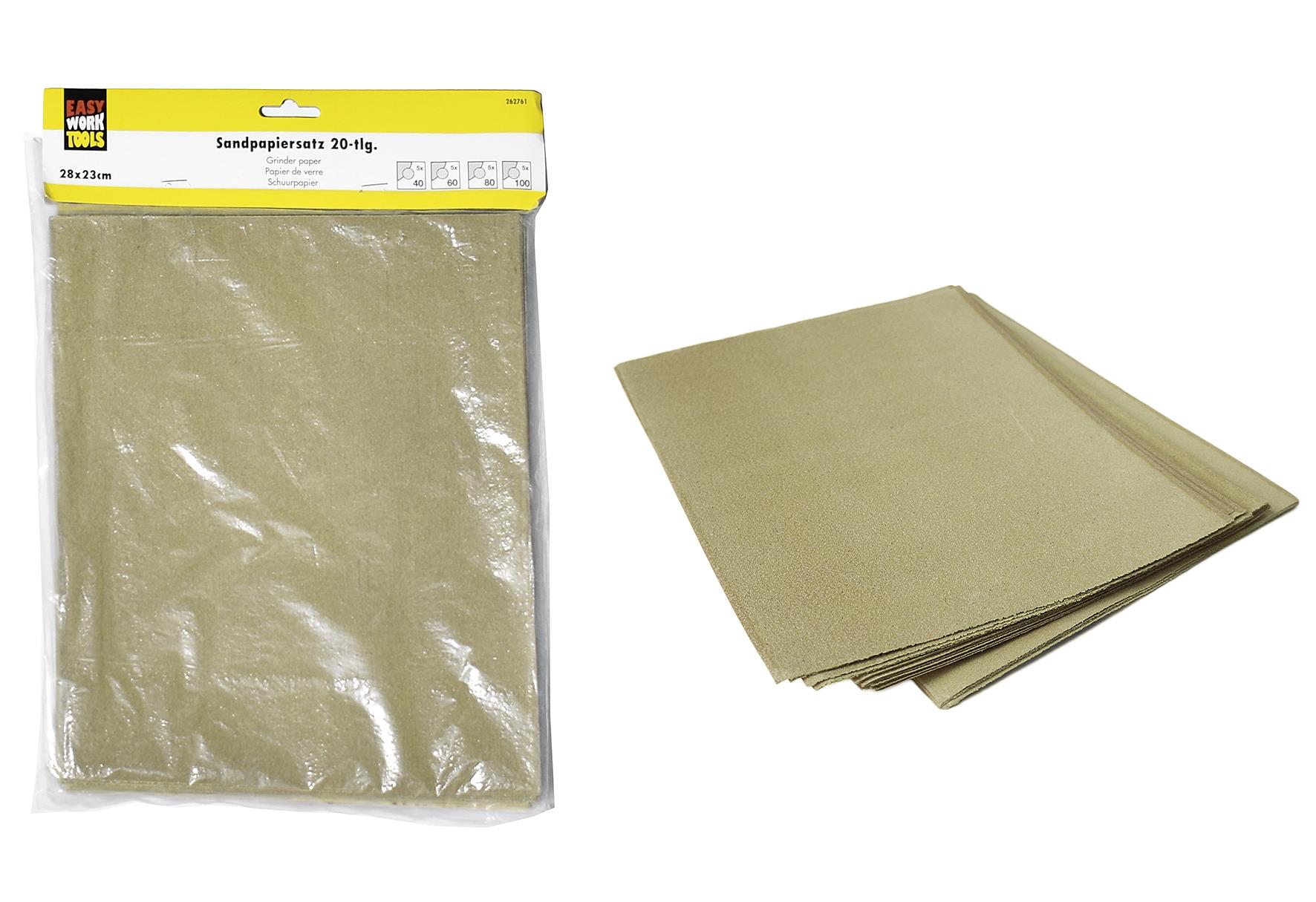 EASY WORK Sandpapiersatz 20 Blatt