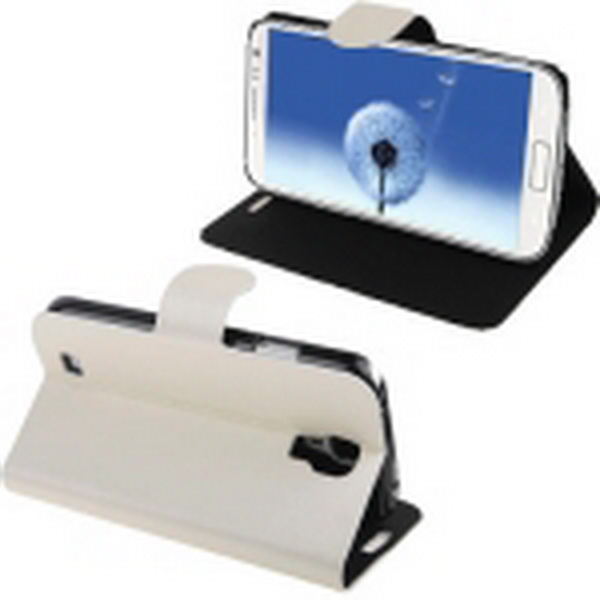 Ledertasche Book weiß für Samsung Galaxy S4