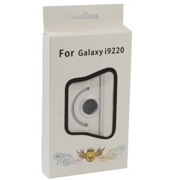 Ledertasche mit Rotierendem Aufsteller weiß für Samsung N7000 Galaxy Note bulk
