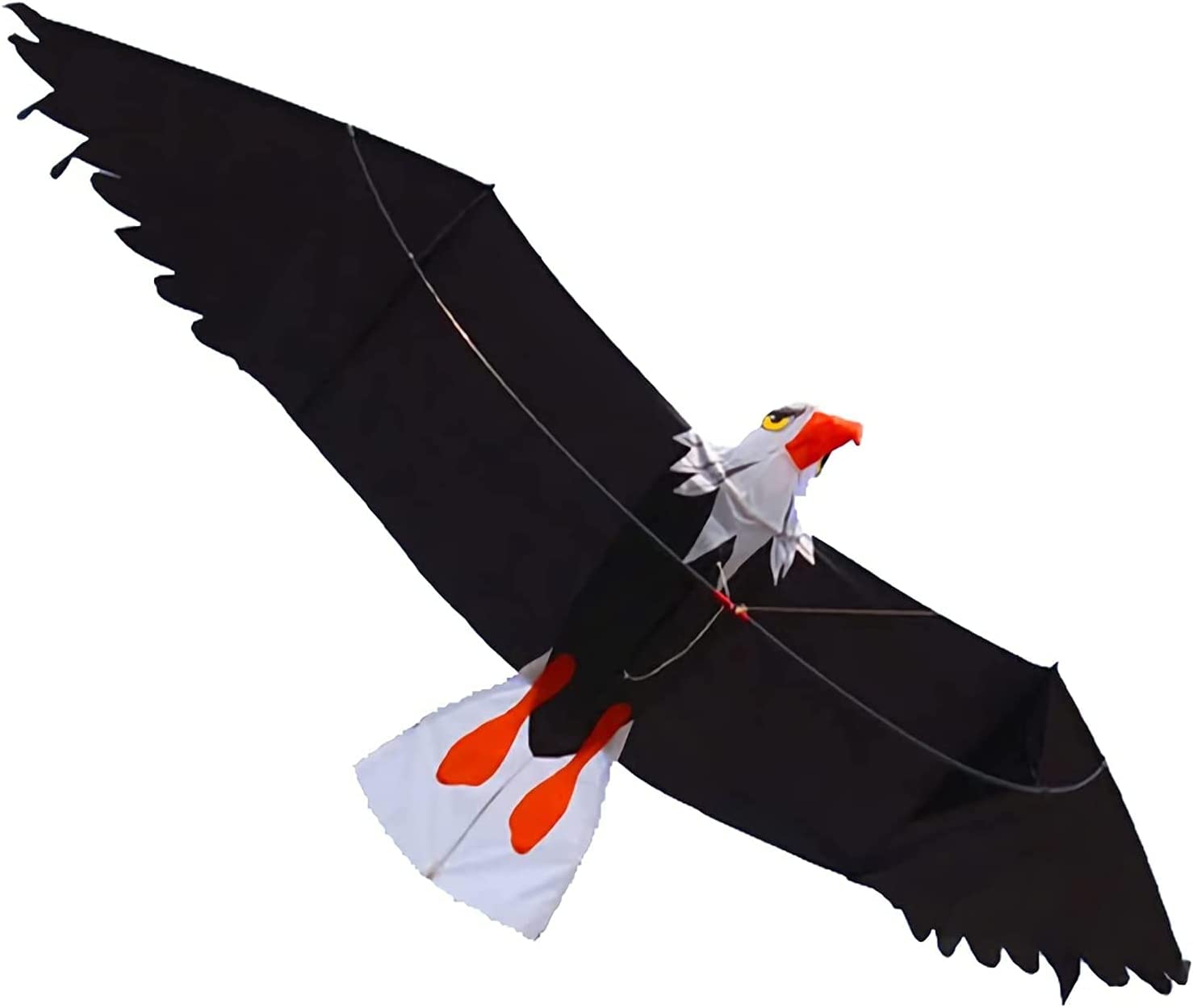 Drachen, Einleiner, Kite für Kind und Erwachsene *Adler 3D* inkl. 30m Leine, 200x70cm