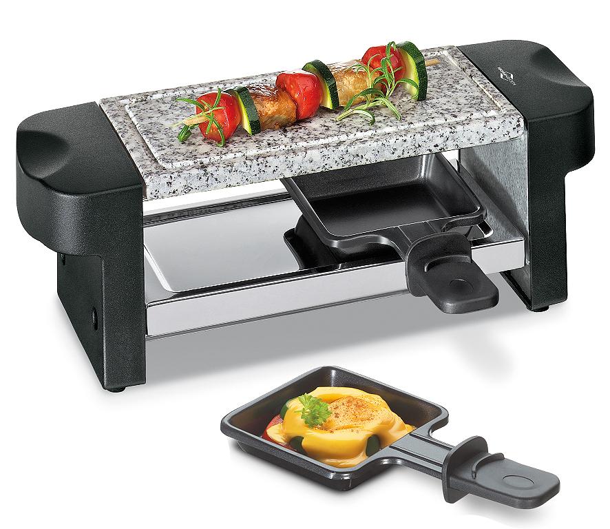 KÜCHENPROFI Raclette 'Hot Stone Duo' 4-teilig Raclette, 2 Pfännchen