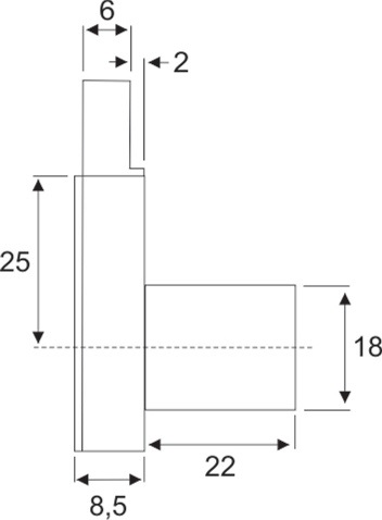 Aufschraubschloss Dornmaß 25 mm links / rechts verschiedenschließend BMB