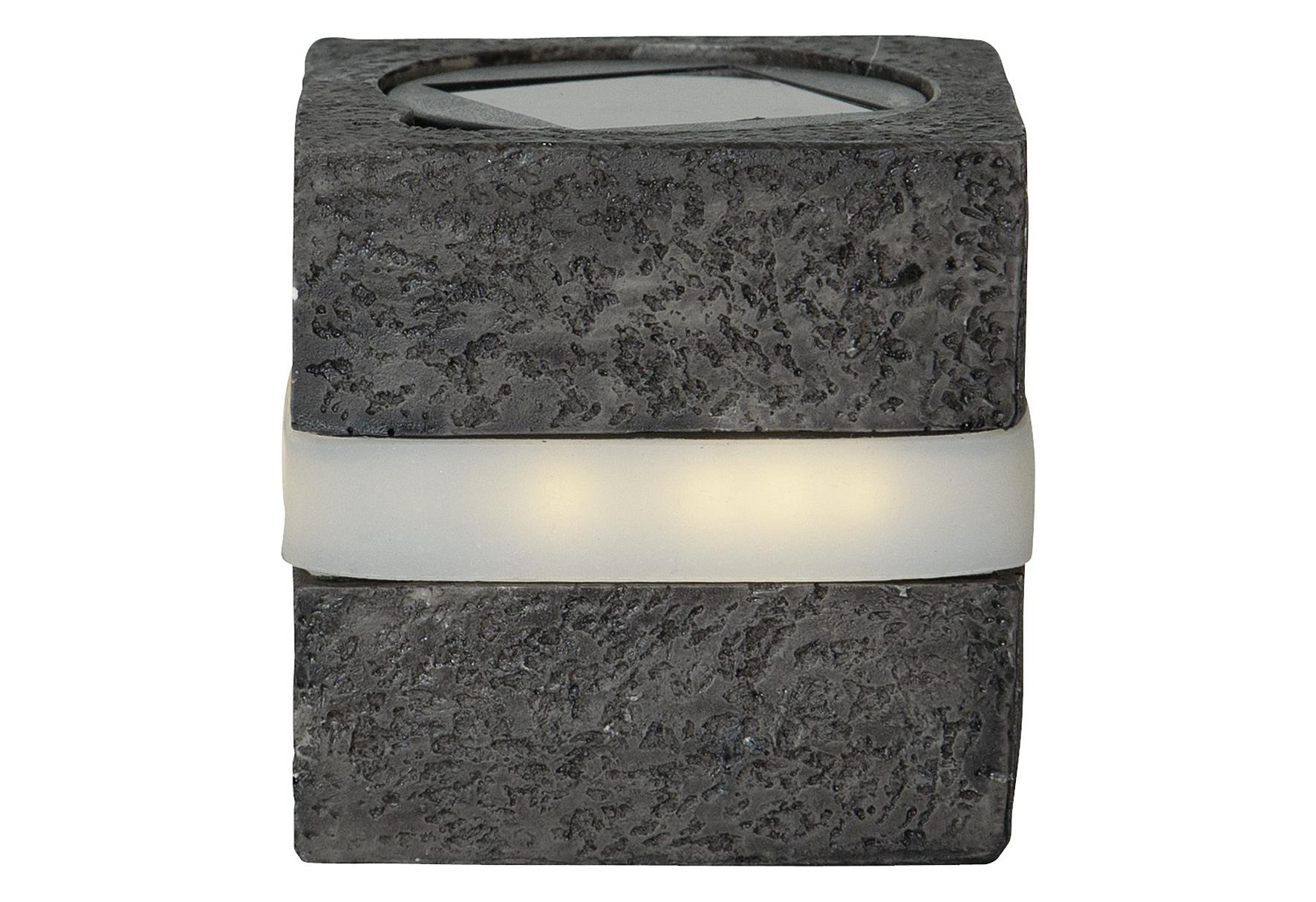 STAR TRADING LED Solardeko 'Stonecube' 2er Set