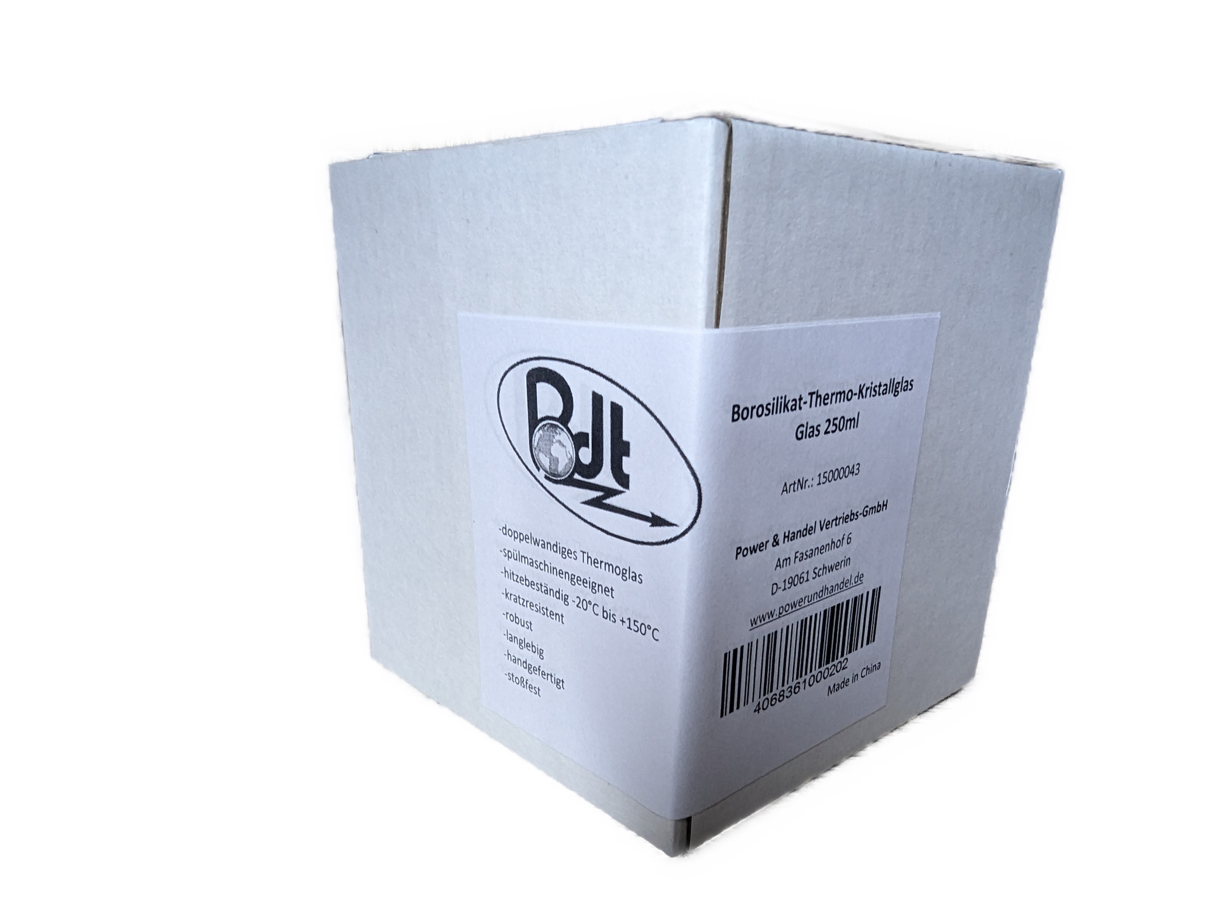 Bdt Doppelwandiges Thermoglas, Glas, Borosilikatglas, 250 ml, spülmaschinengeeignet