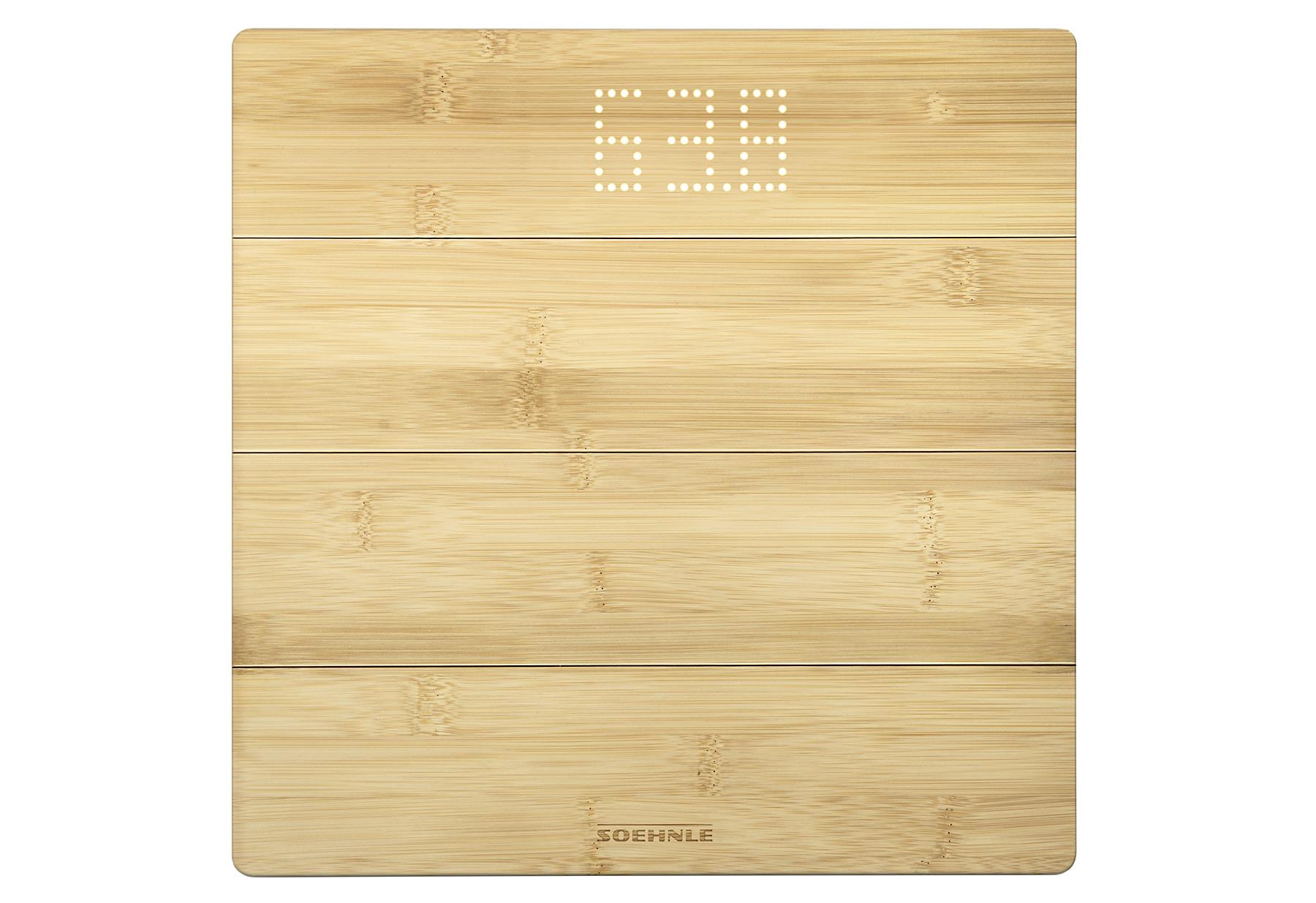 SOEHNLE Personenwaage 'Style Sense Bamboo Magic' digital inklusive Batterie (1 x CR2032)