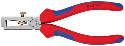 Abisolierzange L.160mm pol.Mehrkomp.-Hüllen m.Öffnungsf.KNIPEX