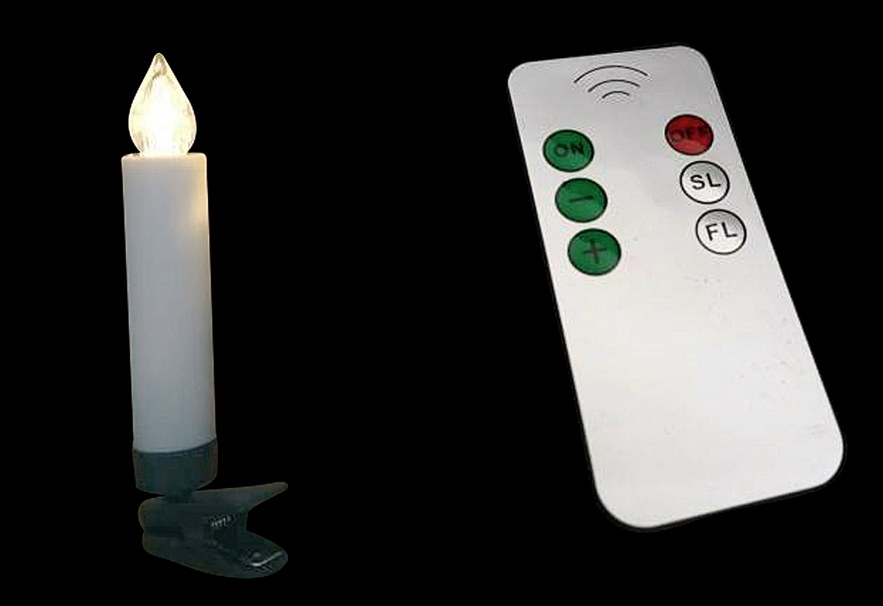 F-H-S LED-Baumkerze kabellos innen incl. AAA Batterien warmweiß 10 Kerzen 10, inklusive 1x AAA Batterien