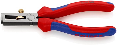 Abisolierzange L.160mm pol.Mehrkomp.-Hüllen m.Öffnungsf.KNIPEX