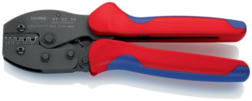 Aderendhülsencrimpzange PreciForce® L.220mm 0,25-6 (AWG 23-10) mm² brün.