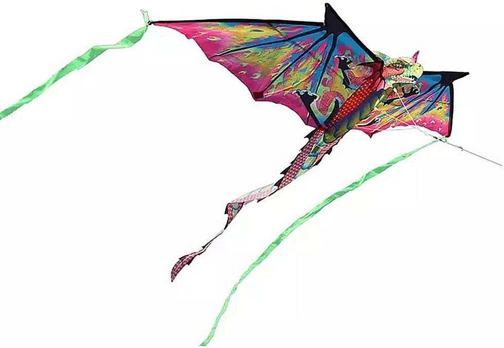 Bdt verstärkter 7m Drachenstab + Drachen *Phönix* inkl. 30m Leine 130x110cm