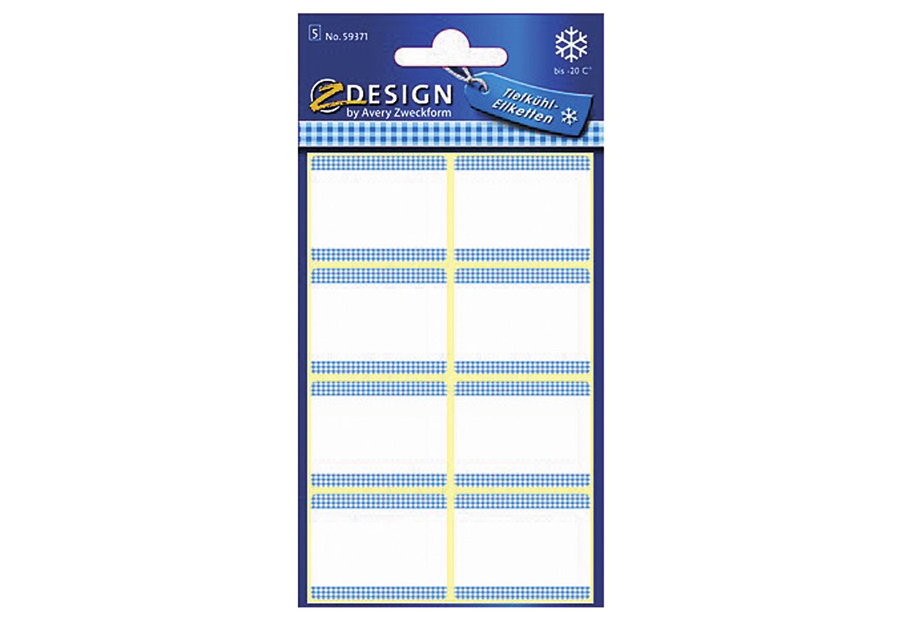AVERY ZWECKFORM Tiefkühletik. 36x28mm ws 59371 5 Bogen