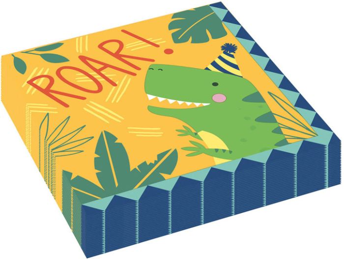 16 Servietten Dino-Mite 33 x 33 cm