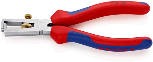 Abisolierzange L.160mm verchr.Mehrkomp.-Hülle m.Öffnungsf.KNIPEX