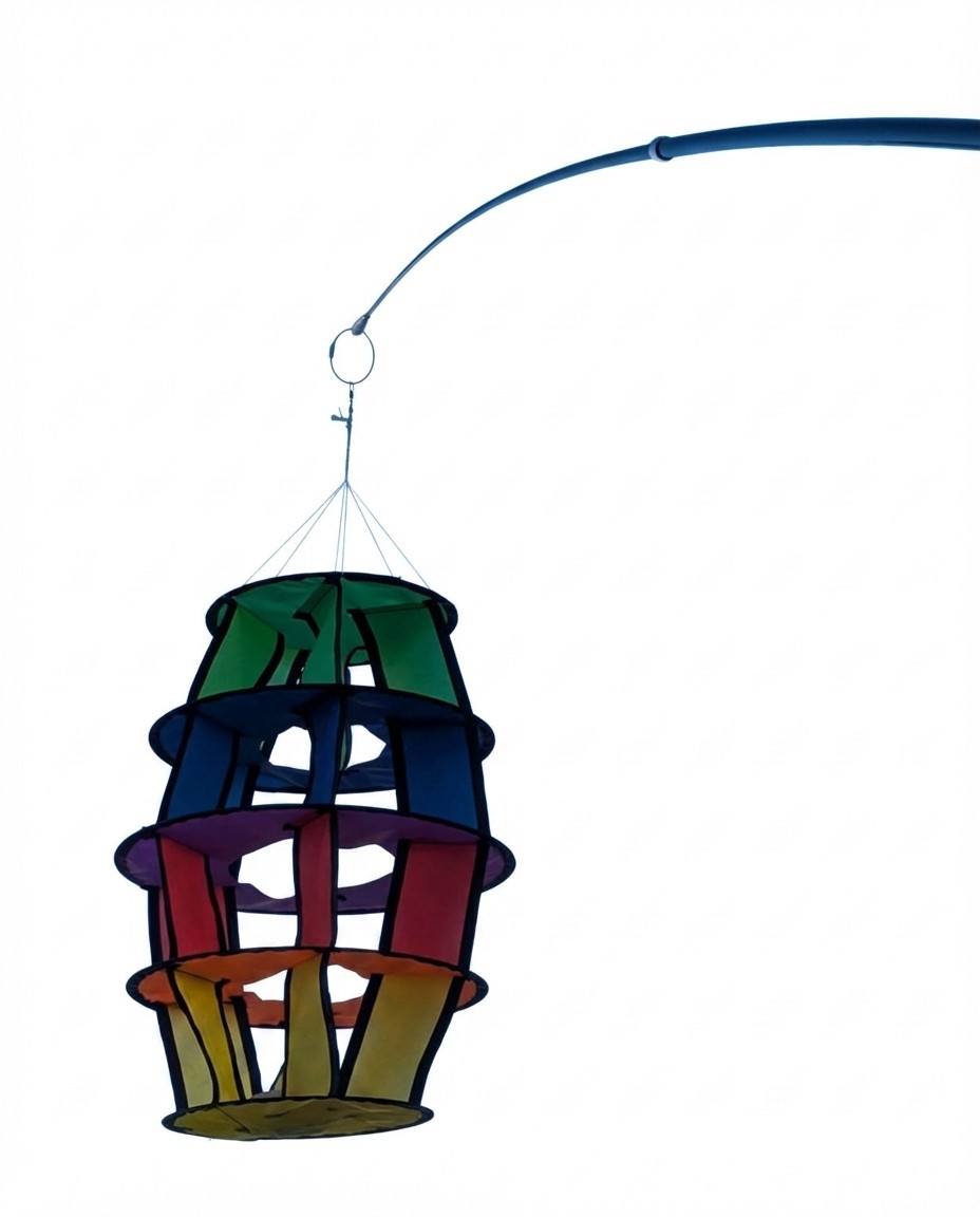 Bdt 3D Lampion''Camper- Leuchtfeuer'' inkl. USB-LED- Leuchte H:65cm, Ø 34cm