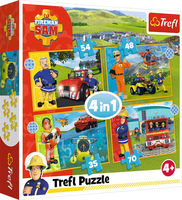 4 in 1 Puzzle – Feuerwehrmann Sam
