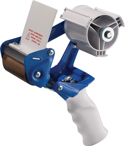 Handabroller Profi K75B Metall blau/weiß für Bandbreite bis 75 mm BURMANN