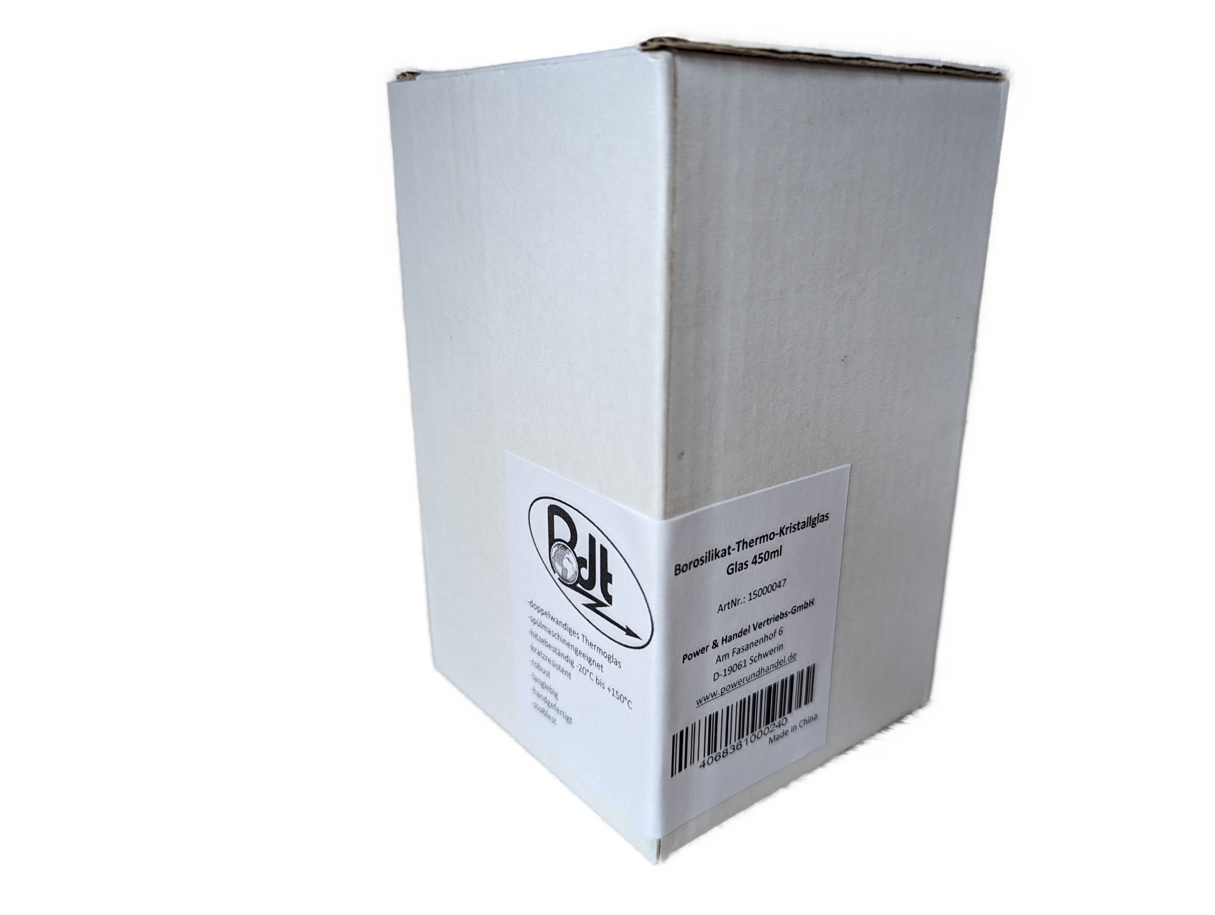 Bdt Doppelwandiges Thermoglas, Glas, Borosilikatglas, 450 ml, spülmaschinengeeignet