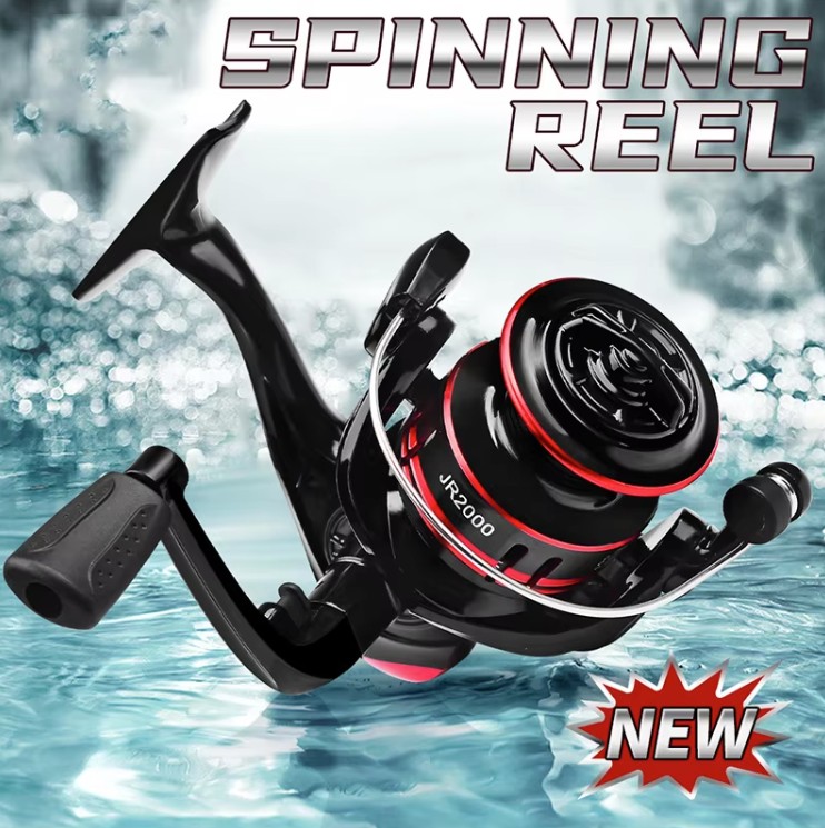 Bdt- FISHING GROUP Angelrolle / Spinnrolle / Stationärrolle ''JR2000'' rot Salz- und Süßwasser geeignet