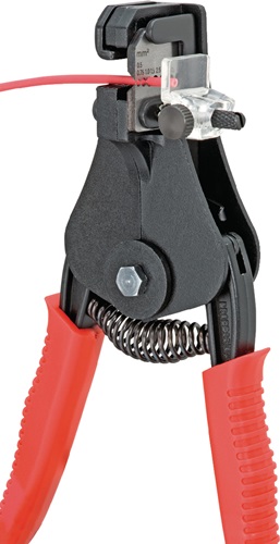 Abisolierzange L.180mm schwarz lack.Ku.-Überzug m.Öffnungsf.KNIPEX