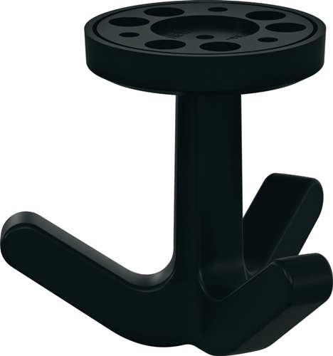 Dreifachhaken Serie 477 matt, elastisch 90 tiefschwarz Höhe 69 mm Ø 51 mm HEWI