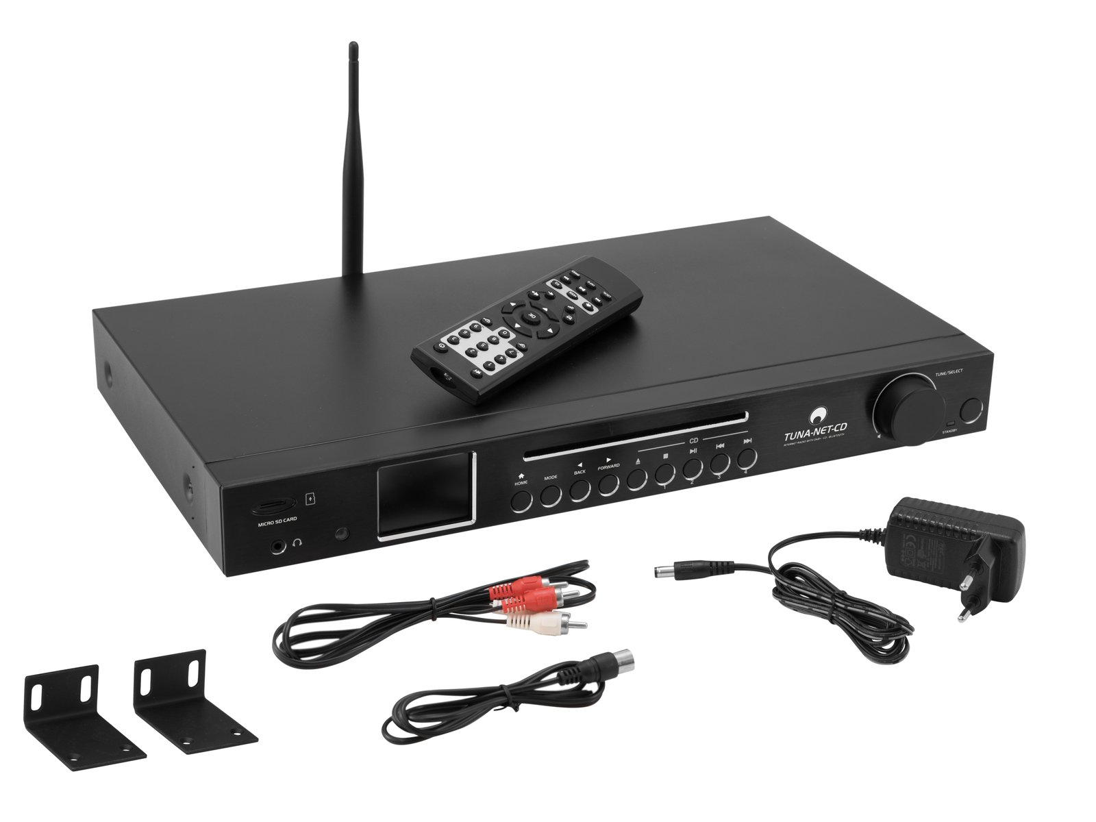 OMNITRONIC TUNA-NET-CD 19" Internetradio mit DAB+, Bluetooth und CD-Player