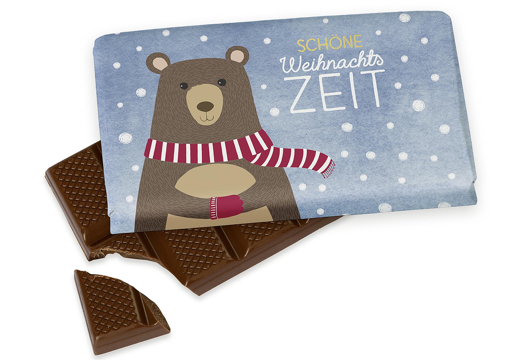 LA VIDA Kleine Schokolade 'Weihnachtsgrüße' 36er Display 6fach sortiert 40 g