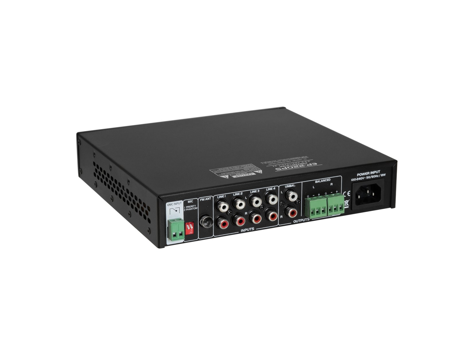 OMNITRONIC EP-220PS Vorverstärker mit MP3-Player, Bluetooth und FM-Radio 9.5"