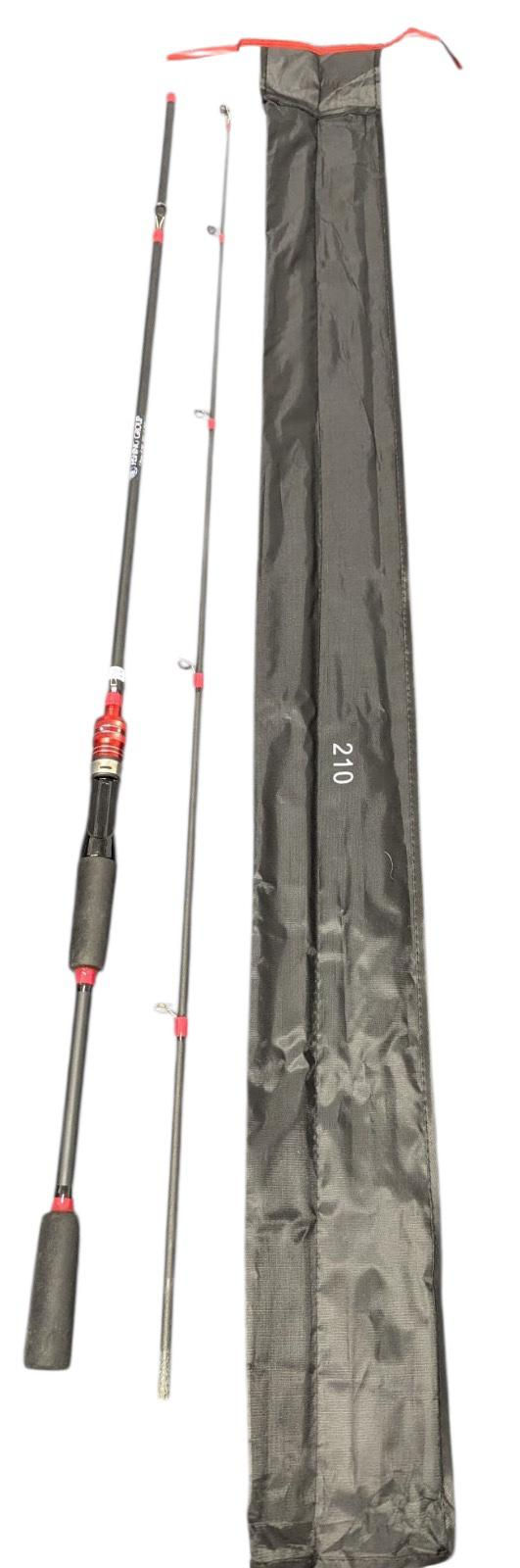 Bdt- FISHING GROUP 116g leichte Spinnrute WG:5-25g, Länge 2,10m, rot/ schwarz