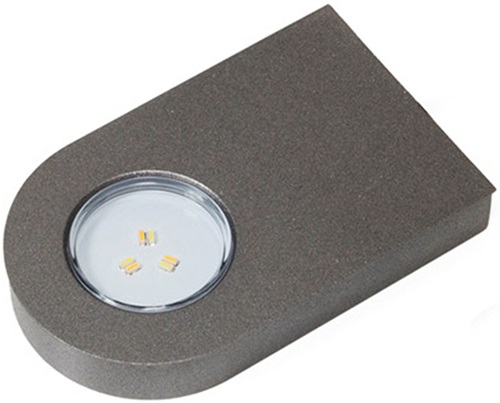 Anbauleuchte Glaspoint Warmweiß od. Emotion 12 V 0,8 W Rahmenfarbe Edelstahlfarben L&S