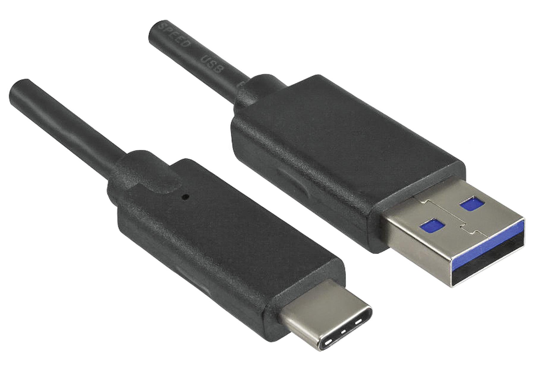 DINIC USB 3.1 Kabel Typ C auf A 3.0A, 1m - VPE: 7