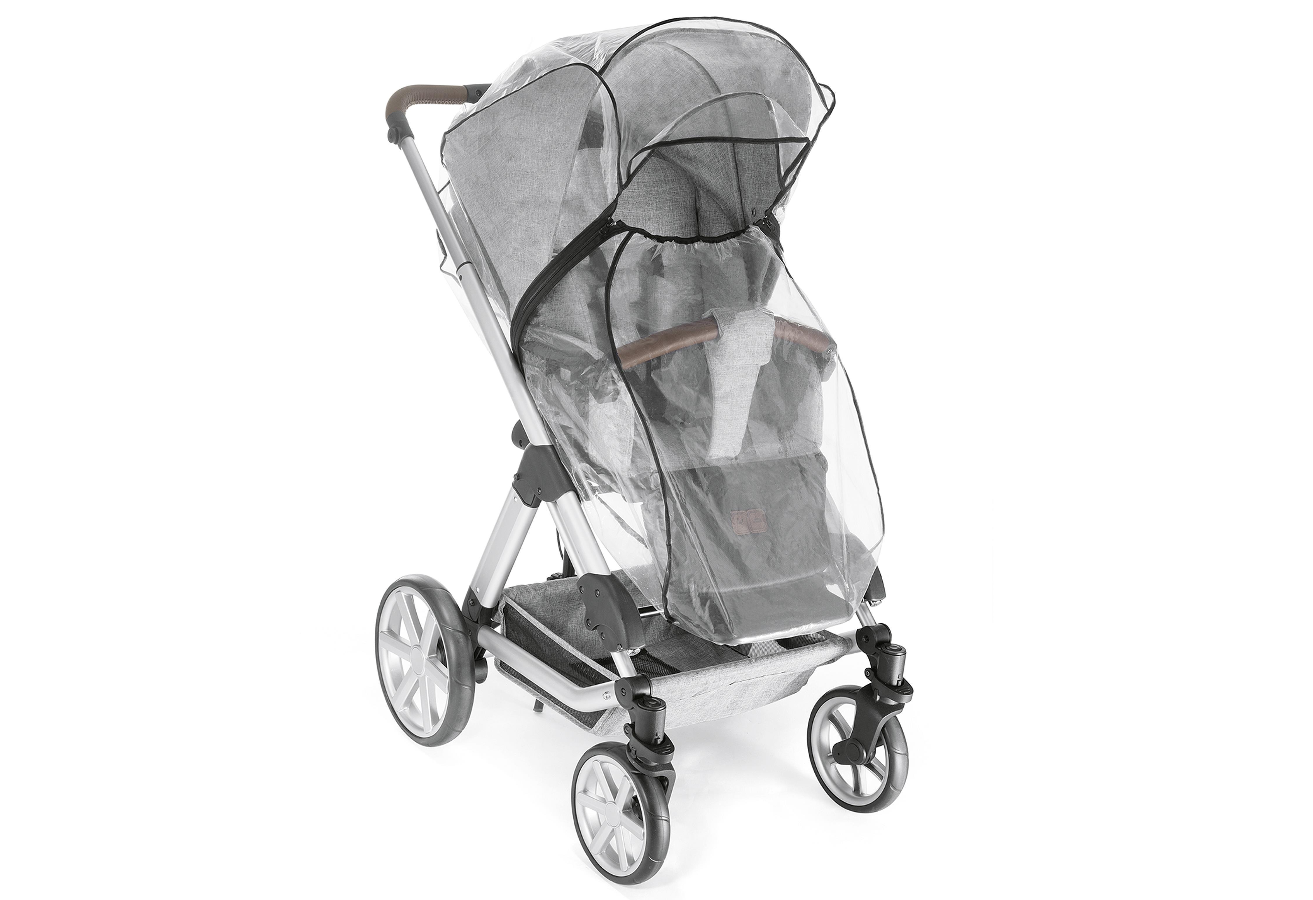 reer Regenschutz RainCover Classic für Kombi-Kinderwagen mit Reißverschluss