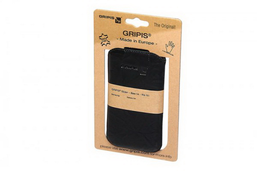 Tasche GRIPIS (Echtleder Slide) für Samsung I9505 Galaxy S4 black