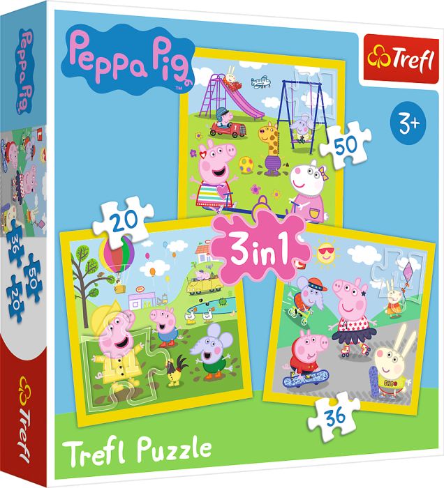 3 in 1 Puzzle Peppa Pig 20/36/50T