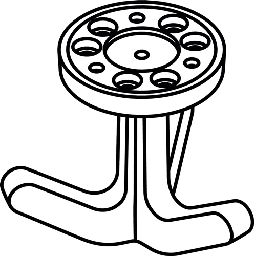 Dreifachhaken Serie 477 matt, elastisch 95 felsgrau Höhe 69 mm Ø 51 mm HEWI