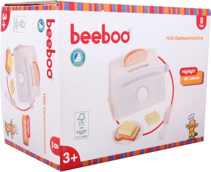 BEK Holz Toaster mit Zubehör, 7tlg.