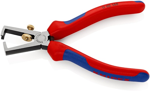 Abisolierzange L.160mm pol.Mehrkomp.-Hüllen m.Öffnungsf.KNIPEX